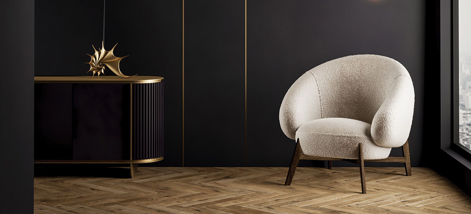 MICHELIA - Upholstered armchair